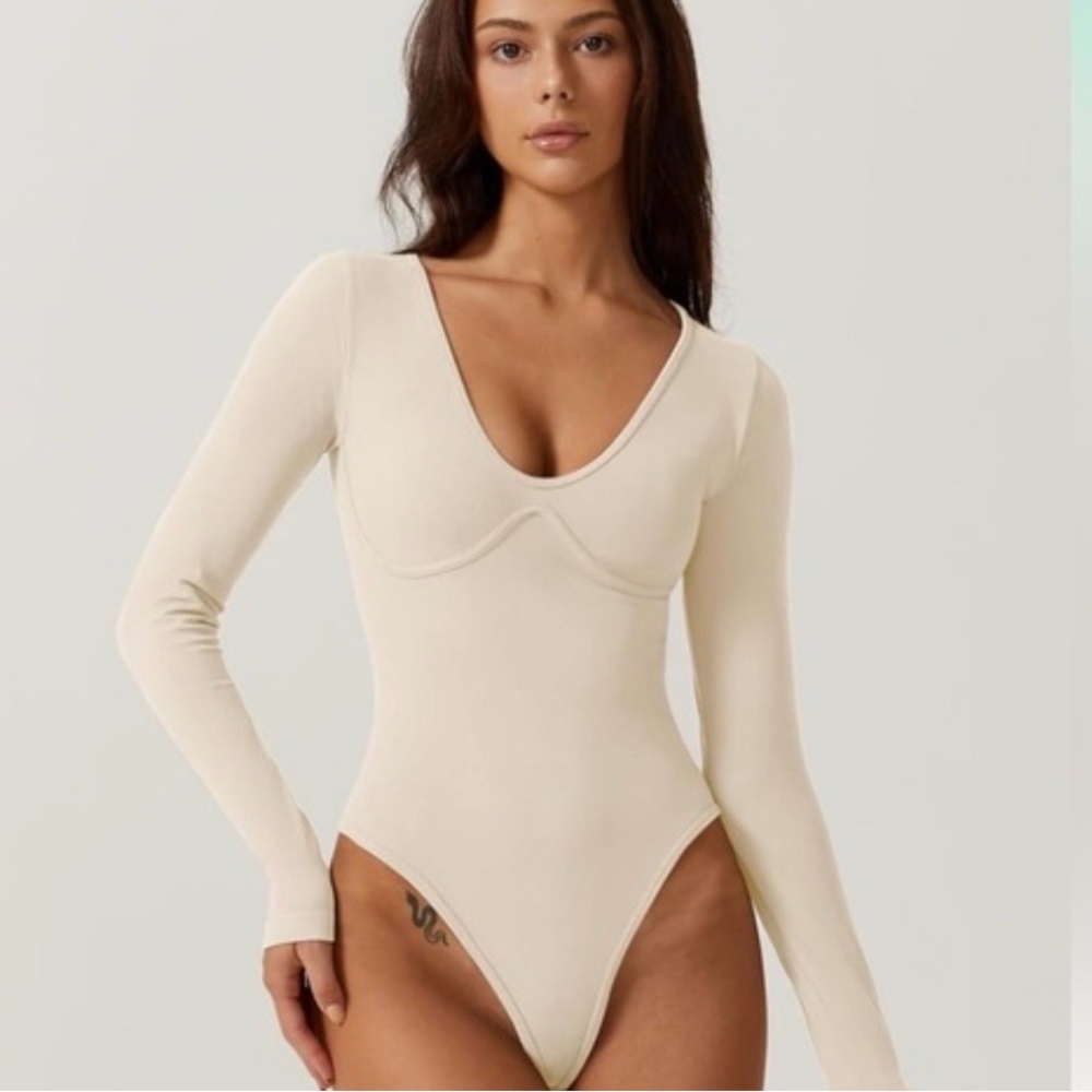 Chic Cream Long Sleeve Bodysuit
